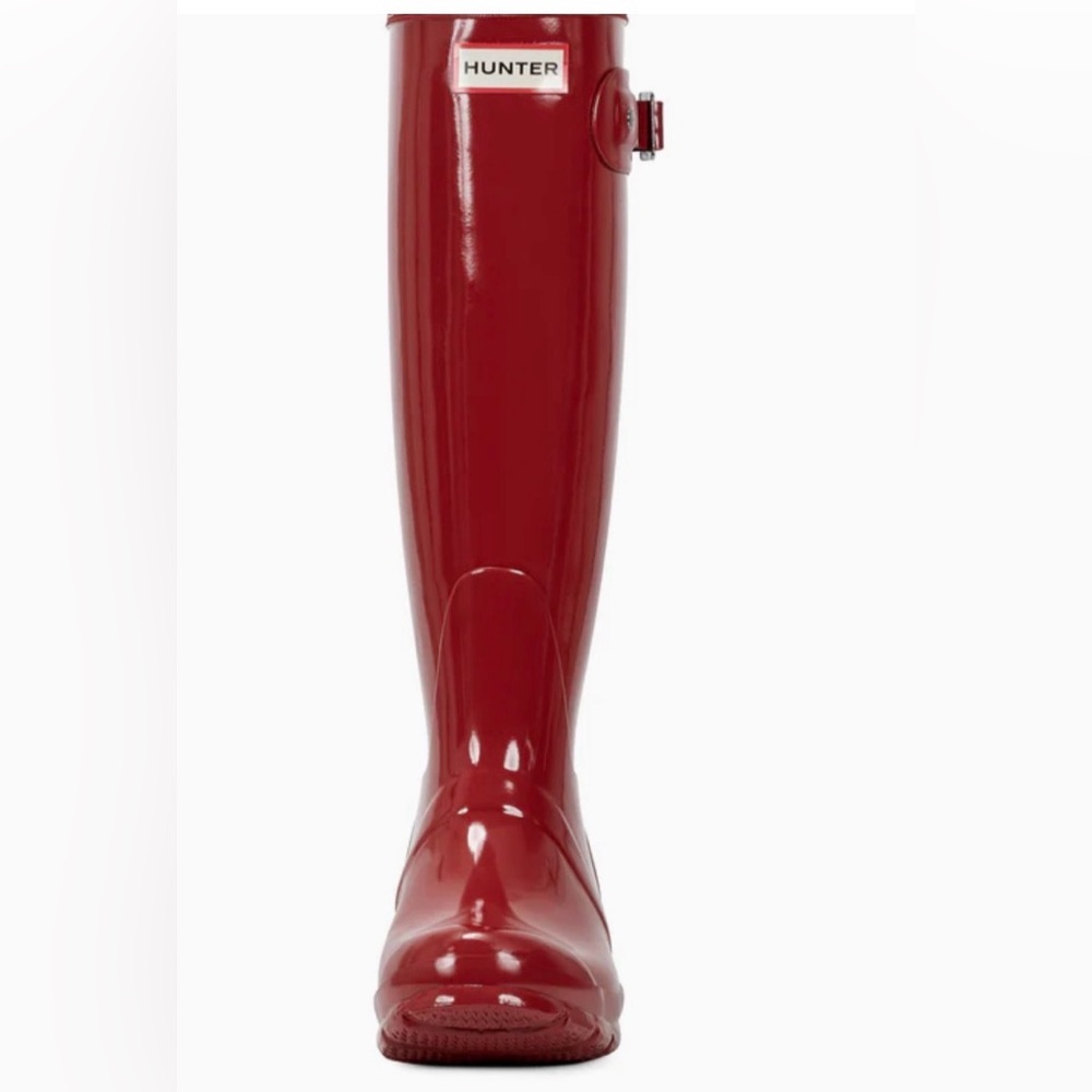 Hunter Women's Military Red Original Tall Gloss Rain Boots
Waterproof Size 7 NWT - Picture 4 of 13